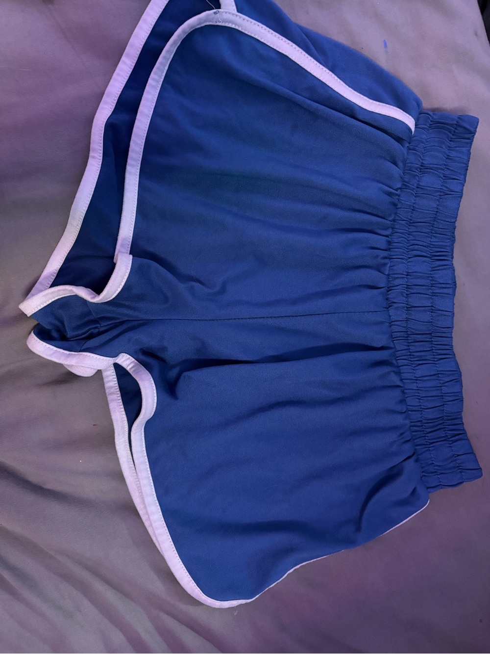 Old Navy Blue Athletic Shorts with White Trim